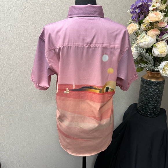 NWT RSVLTS Star Wars Tatooine Print Button-Up Shirt Small - Picture 3 of 9